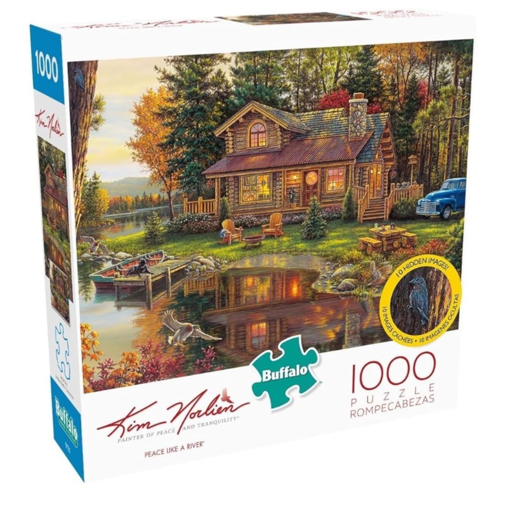 BUFFALO GAMES Jigsaw Puzzle Peace Like A River Kim Norlien 1000 Pieces Age 14+